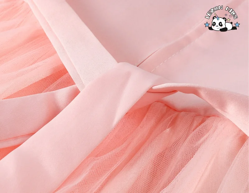 LEZONKIDS - Customizable High Quality Kids Sequins Princess Sleeveless Flower Ball Gown Tulle Dress for 2-14T Kids